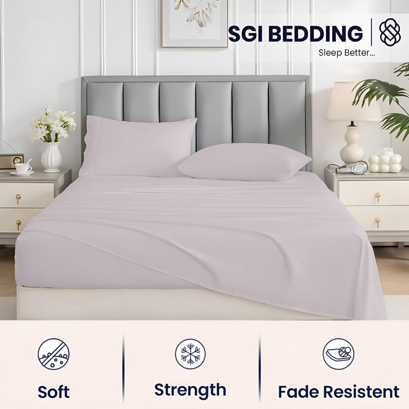 SGI bedding 1000 Thread Count Sheet Set RV King - 100% Egyptian Cotton Sheets â€“ 16" Luxury Deep Pocket Bedding - Soft, Breathable & Premium - Hotel Sheets -Light Gray - Image 4